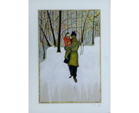 CHILDISH, BILLY (born 1959) British (AR), Self Portrait With Son, a signed limited edition print on card, numbered 33/200 and