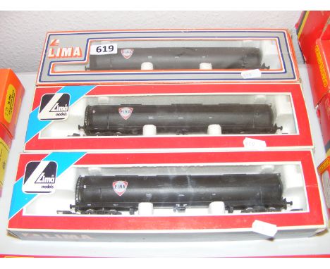 Three Lima wagons.
