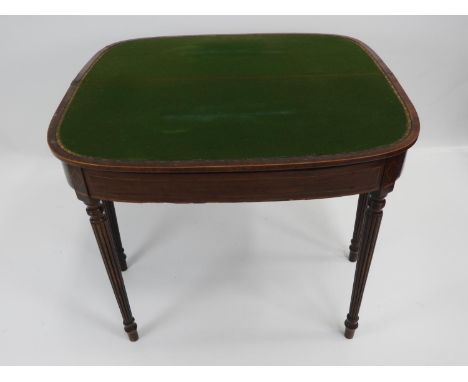 Victorian Mahogany Folding Card Table 