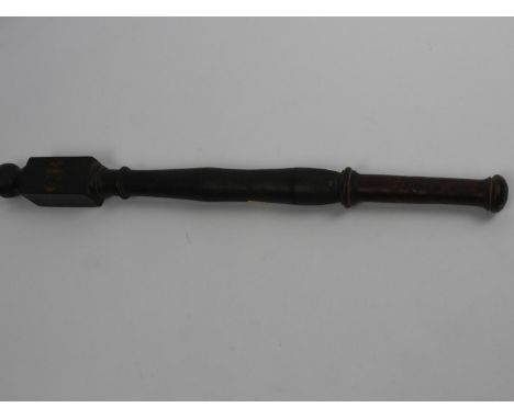 Mahogany Truncheon - Painted G R - 25” Long 