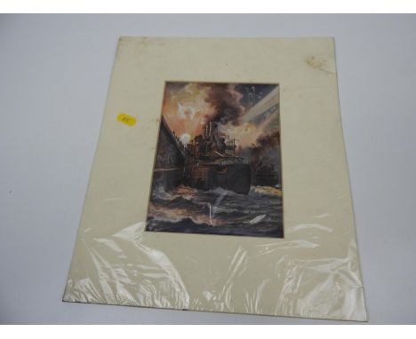 Framed Print of the Action at Zeebrugge WWI 