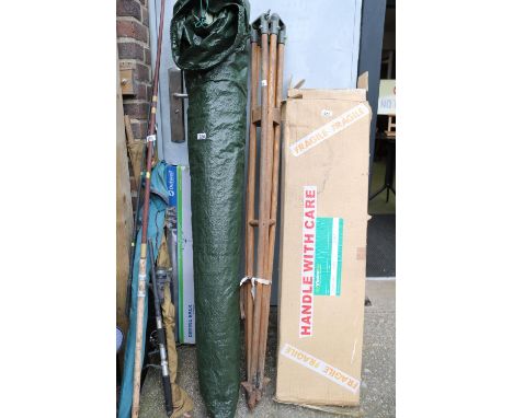 Vintage wooden surveyors tripod 