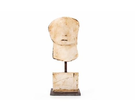 * CHRISTY KEENEY (IRISH b 1958), BUST OF HEAD AND NECK ceramic, incised signature to the reverse 26cm approx