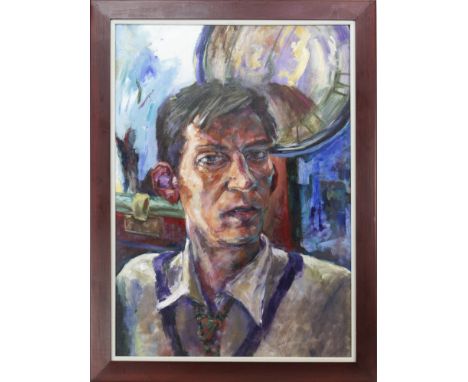 * VINCENT RATTRAY (SCOTTISH 1954 - 2000), PORTRAIT OF A MAN oil on canvas, signed 90cm x 66cm Framed