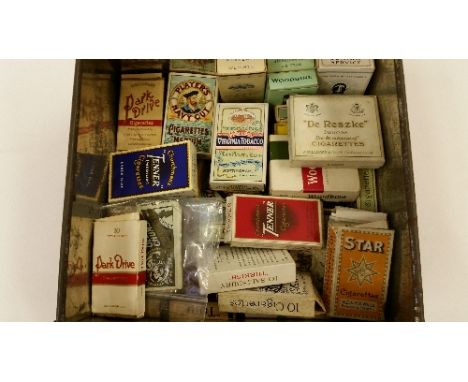 CIGARETTE PACKETS, selection, inc. Charlesworth Austin Old Chums (paper), Millhoff Minors, Senior Service, Churchmans Tenner,