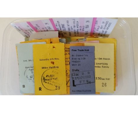 POP MUSIC, concert ticket stubs from Manchester Free Trade Hall, 1976-1980, inc. Captain Beefheart, Herbie Hancock, Rush, Bar