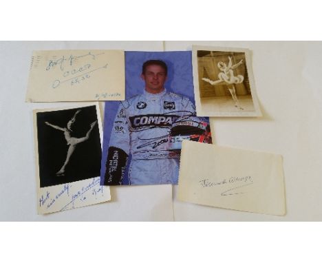 SPORT, signed photos, album page etc., inc. skating (3), Barbara Ann Scott, Jacqueline Du Bief  & Jeanette Altwegg; Jensen Bu