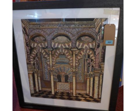 Meg Dutton R.B.A, a limited edition lithograph titled 'Interior I', signed and numbered 1/45 in pencil, 54x50cm 