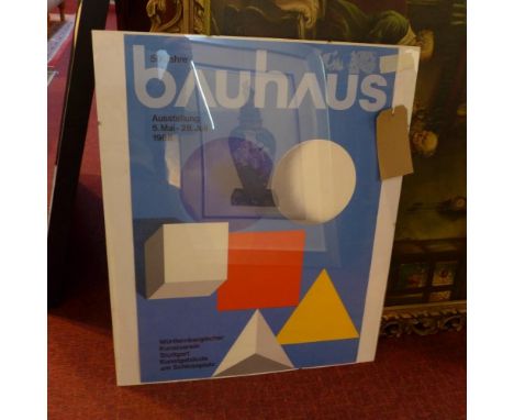 Herbert Bayer, a 1968 Bau Haus offset lithograph poster, 59x42cm 