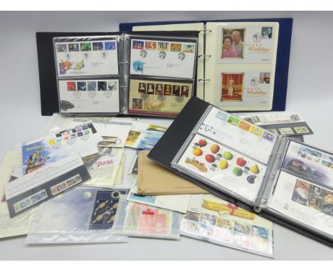Collection of FDCs in three albums and loose including some 21st Century examples, most with typed addresses and a small amou