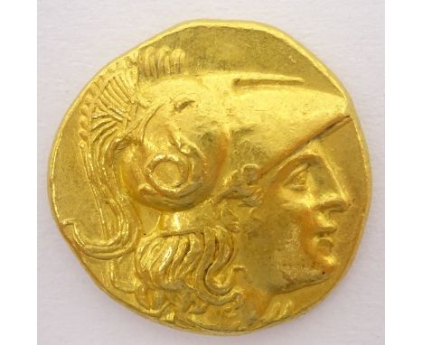 Alexander III 336-323 BC, gold Stater, mint of Abydos, 8.6 grams, in a spink box with circular ticket