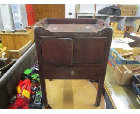 A George II mahogany night commode on square legs 