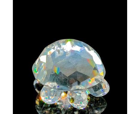 This retired Swarovski crystal tortoise/turtle was part of the â€œEndangered Speciesâ€ collection. It has a clear crystal bod