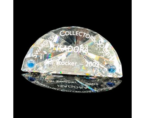 Isadora Plaque for the sixth theme Magic of the Dance. The plaque is embossed with Isadora Swarovski Collector Society. There