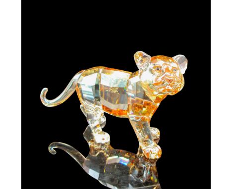 Spectacular amber colored cut crystal figure. Swarovski etched mark. This item has its original box: 5"L x 5"W x 4"H. Issued: