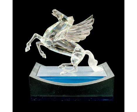 Part of the Fabulous Creatures collection. Clear body, face and wings with frosted mane and tail. Black inset eyes. Swarovski