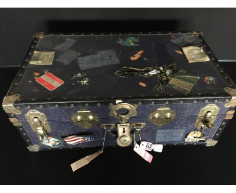 MOTORHEAD & PHILTHY ANIMAL - a trunk/case used by Philthy Animal whilst on tour in the 70's and 80's and covered in numerous 