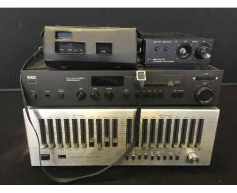 MOTORHEAD & PHILTHY ANIMAL - four miscellaneous stereo components to include a Sansui steroegraphic equalizer SE-7, a NAD ste