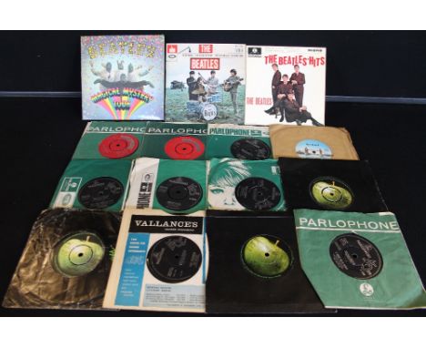 BEATLES - Selection of 13 x 7" singles and 3 x EPs with early releases. To include two 1st UK red Parlophone copies of Please