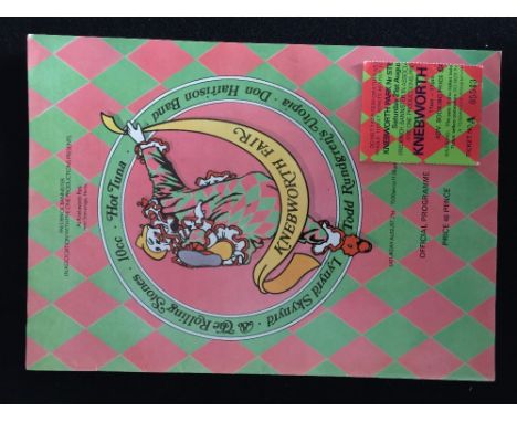 ROLLING STONES KNEBWORTH - nice collection of memorabilia from 1976 to include a Knebworth programme and ticket, a "Stoned at