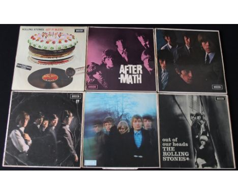 THE ROLLING STONES - Nice pack of 6 x early pressing releases from the 60s. Titles are Let It Bleed (original mono pressing u