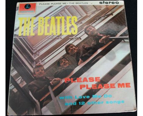 BEATLES -  STEREO BLACK & GOLD PLEASE PLEASE ME - A well presented 1st UK stereo pressing of the debut release from The Beatl