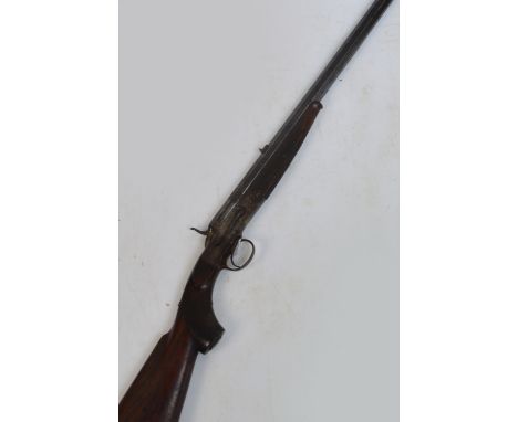 A .360 side lever rook rifle by Thomas Hepplestone, Manchester. The frame engraved with fine foliate scroll work, 24" octagon
