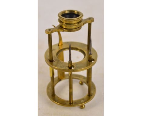 A late 18th/early 19th century shagreen cased brass Withering botanical microscope, unnamed, described by WM Withering and wi