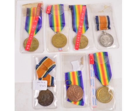 Five WWI Victory Medals awarded to 260281. Spr. T.Ogg. R.E., J45585. G.T.Conolly. A.B.R.N., 25524 Pte. F.Griffiths. L'pool. R
