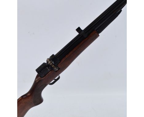 A .22 pump action pnuematic air rifle with rotary magazine.