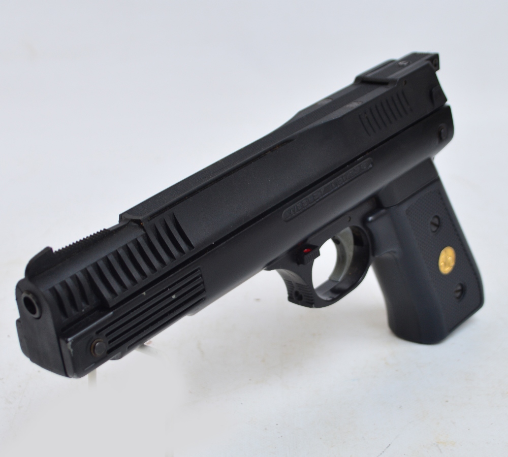 A boxed ley Nemesis .22 pneumatic pump action air pistol.