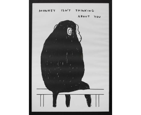 * DAVID SHRIGLEY OBE (SCOTTISH b. 1968),MONKEY ISN'T THINKING ABOUT YOUlimited edition lithograph printed on 200g Munken Lynx