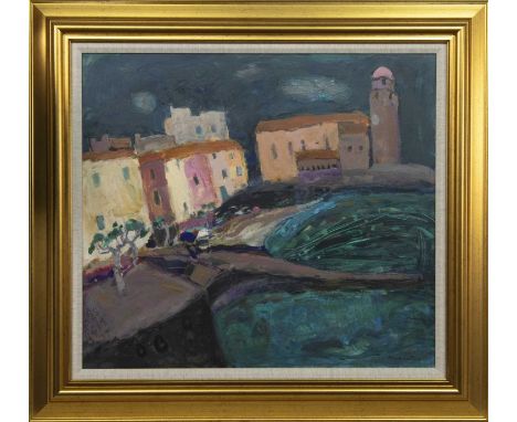 * SHEILA MACMILLAN DA PAI (SCOTTISH 1928 - 2018),MEDITERRANEAN HARBOUR oil on board, signedimage size 58cm x 65cm, overall si