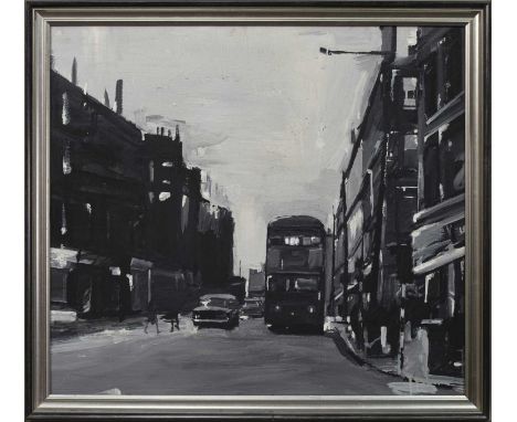 * ALAN CRICHTON,DUKE STREET, GLASGOWoil on board, signed indistinctly versoimage size 63cm x 70cm, overall size 71cm x 78cm F