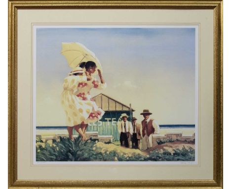 * JACK VETTRIANO OBE (SCOTTISH b. 1951),A VERY DANGEROUS BEACHlimited edition lithograph on paper, signed and numbered 37/975