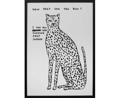 * DAVID SHRIGLEY OBE (SCOTTISH b. 1968),HOW FAST CAN YOU RUN?limited edition lithograph printed on 200g Munken Lynx paper by 