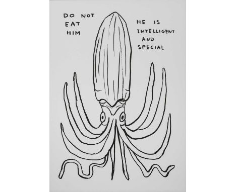 * DAVID SHRIGLEY OBE (SCOTTISH b. 1968),DO NOT EAT HIM limited edition lithograph printed on 200g Munken Lynx paper by Naraya