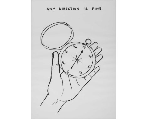 * DAVID SHRIGLEY OBE (SCOTTISH b. 1968),ANY DIRECTION IS FINElimited edition lithograph printed on 200g Munken Lynx paper by 