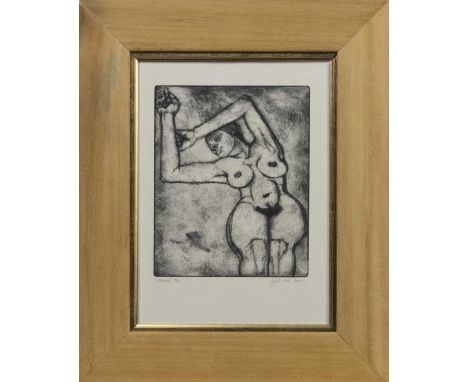 * JUDITH ANNA SPENCE,REBECCAartist's proof drypoint on paper, signed and titledimage size 25cm x 20cm, overall size 50cm x 40