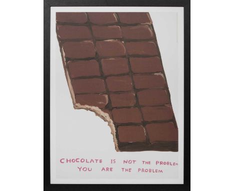 * DAVID SHRIGLEY OBE (SCOTTISH b. 1968),CHOCOLATE IS NOT THE PROBLEMlithograph on 200g Munken Lynx paperimage size 79cm x 59c