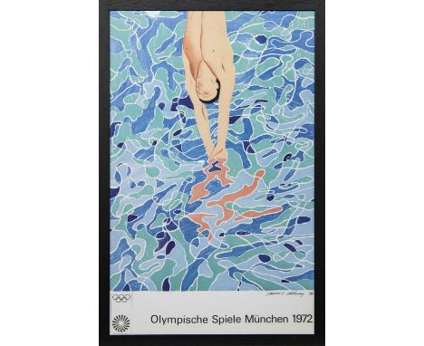 * DAVID HOCKNEY OM CH RA (BRITISH b. 1937),OLYMPISCHE SPIELE MÜNCHENlithograph poster of 'The Diver' commissioned for the 197