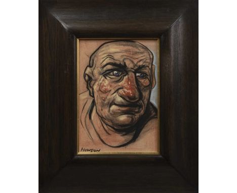 * PETER HOWSON OBE (SCOTTISH b. 1958)BLUE EYESpastel on paper, signedimage size 27cm x 19cm, overall size 47cm x 39cm Framed 