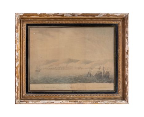 To be sold without reserve Property of a Gentleman 19th Century A hand-coloured engraving of St. John of Acre By Preaux at Co