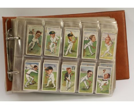 Cigarette Cards - Sport - a collector's ring binder of full sets, John Player &amp; Sons, Cricketers Caricatures by "Rip"; Ma
