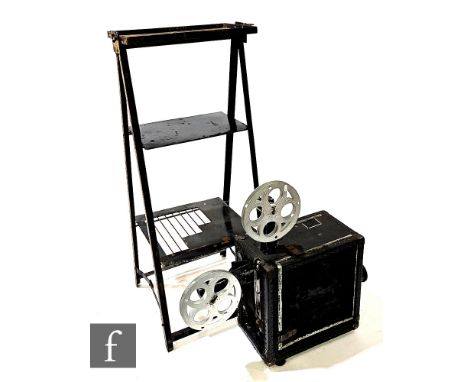 A 1930s Western Electric Company Ltd projector, serial number 30701, together with metal painted stand and power unit. 
