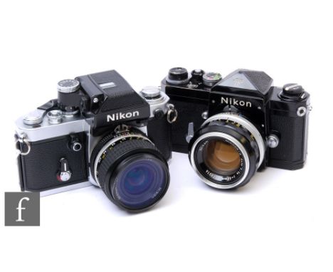 A 1966 Nikon F&nbsp;SLR camera, serial No.6751562, black body, with a Nikkor-S Auto 1:1.4 f=50mm lens, serial No.1173516, tog