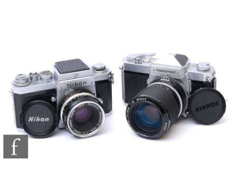 A&nbsp;1964/65 Nikon F SLR camera&nbsp;serial No. 6584109, black and chrome body, with a waist level viewfinder and a Nikkor-