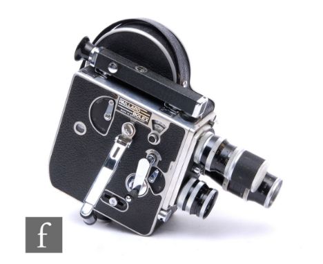 A Paillard Bolex H16 Reflex Cine Camera, with three lenses, to include Switar 1.4 f25mm, Pizar 1.9 26mm and Yvar 2.8 f75mm. 