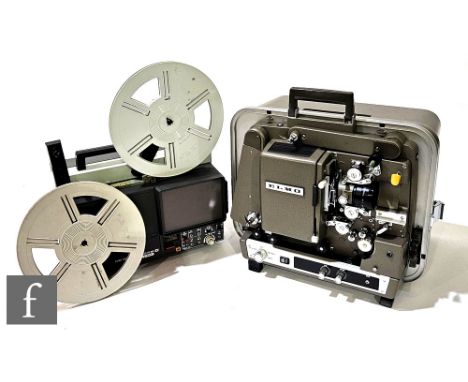 An Elmo HiVision SC-18&nbsp;MD 8mm 2-track Sound film projector, together with an Elmo 16-F cased film projector with an Elmo