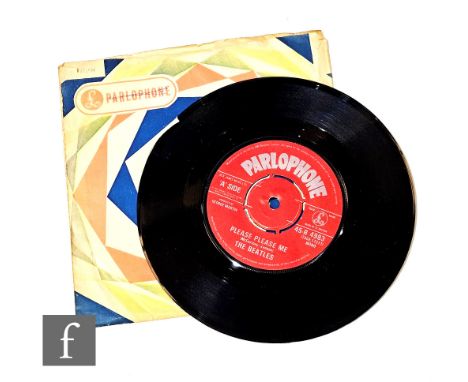 The Beatles - An original Parlophone Please, Please Me/Ask Me Why, 45-R 4949, with made in GB text, red Parlophone sticker, m